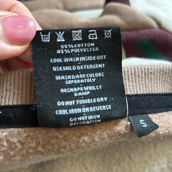 Balance Athletica Mountainside Cropped Crew Sweater Camo size S - Picture 7 of 7